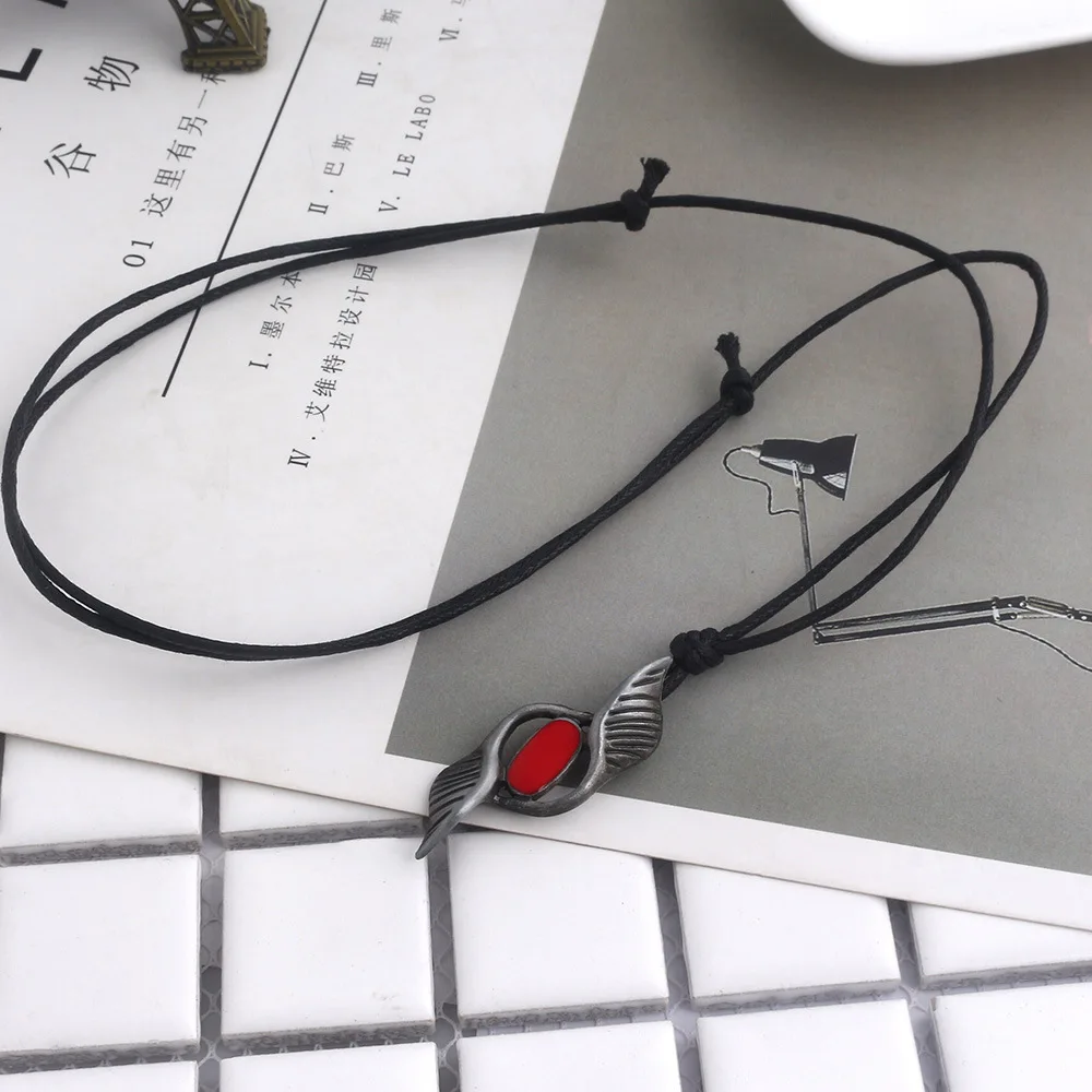 Модное ожерелье с подвеской DMC Devil MayCry 5 Dante красное синее драгоценное для косплея