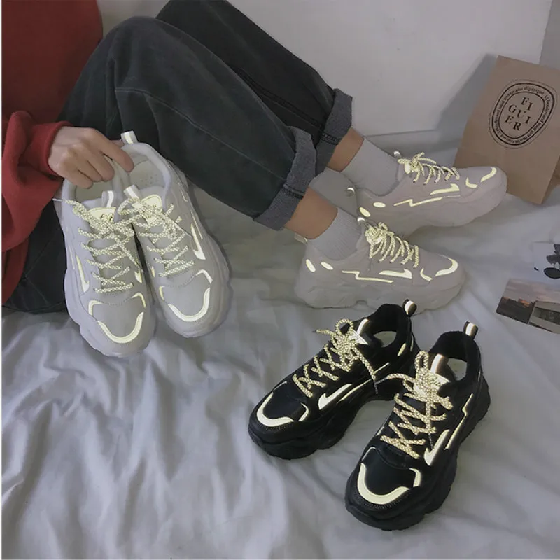 

2022 New Sneakers Fashion Vulcanize Shoes for Women Casual Shoes Breathable Women Platform Dad Shoes Sneakers Zapatillas Mujer