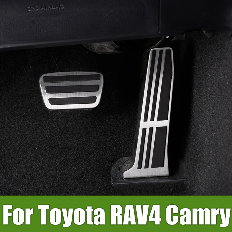 

For Toyota RAV4 Camry Avalon 2018 2019 For Lexus ES GS 2018 Aluminum Alloy Car Accelerator Brake Pedal Cover Rest Foot Pedals