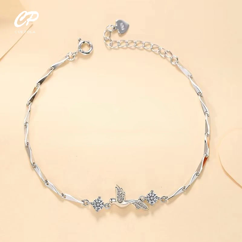 

2022 New Peace Dove Bracelets Female Versatile Temperament Sweet Charm Bird Bracelets Of Women Set Jewelry Gift