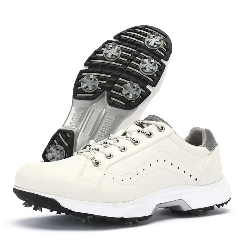 

Golf shoes men's new fashion leather shoes golf outdoor sports with spikes non-slip breathable wear-resistant sneakers