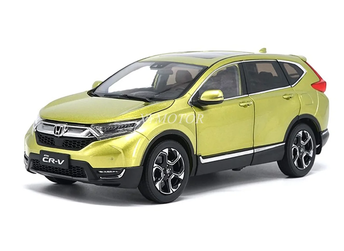 1/18 For Honda CRV CR-V 2017 Diecast Metal Car SUV Model Yellow Toys Hobby Gifts Yellow Display Collection Ornaments
