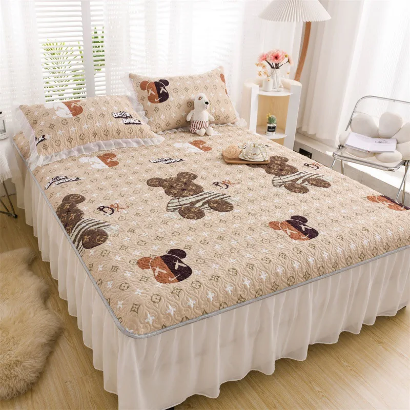 

Non -slip Korean Version of Bed Skirt Bed Cover Bed Covering Four Seasons35OAK942801