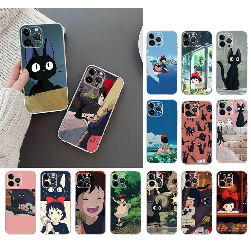 

Jiji kiki's delivery service Cat Phone Case For iphone 14 Pro Max 13 12 11 Pro Max XS XR X 12mini 7 8 14 Plus SE Case Funda