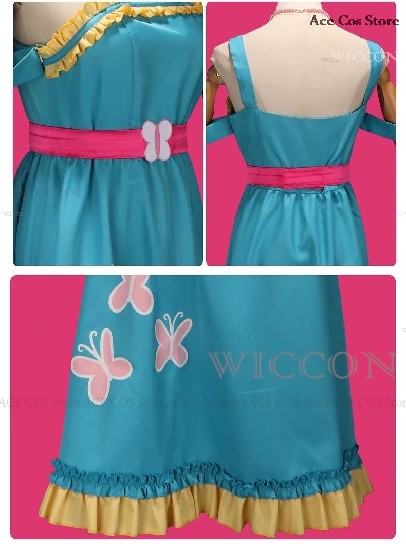 Платье для косплея мультяшного аниме Маленький Пони флюттершай модный костюм