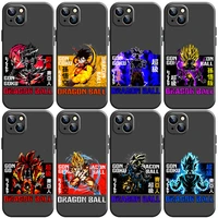 dragon ball saiyan phone case for funda iphone 11 13 pro max 12 mini x xr xs max 6 6s 7 8 plus black carcasa etui soft
