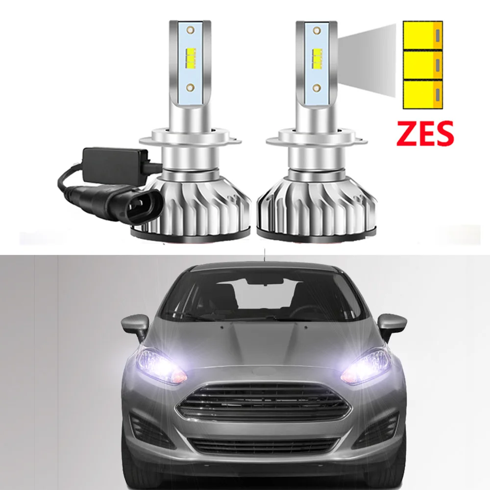 

2Pcs For Ford Fiesta 2014 2015 2016 2017 2018 2019 Car LED Headlight Bulbs High Low Beam Canbus No Error
