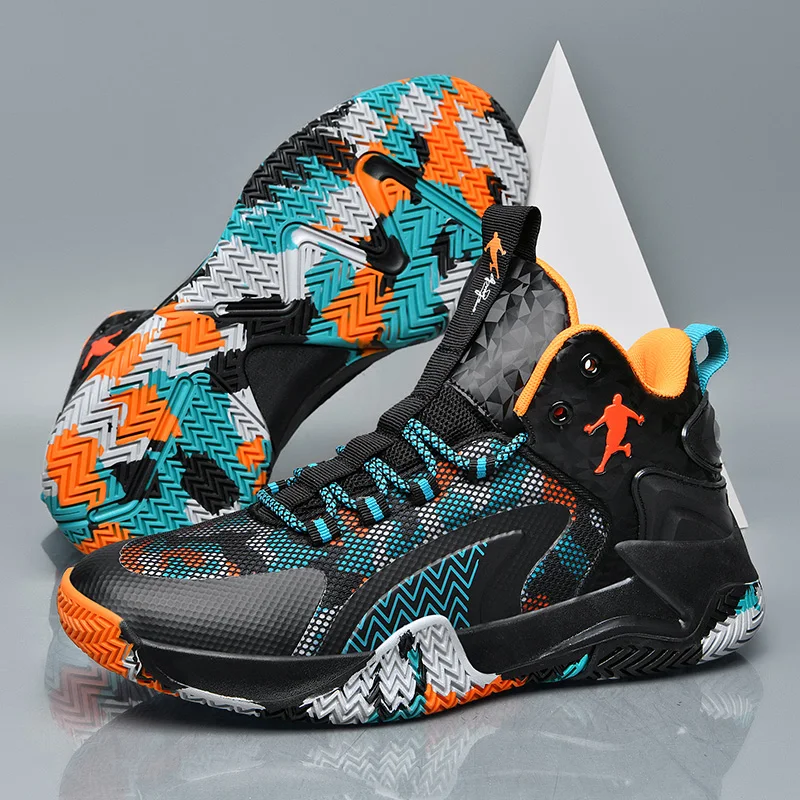 Brand Professional Men's Basketball Shoes Basketball Sneakers Anti-skid High-top Couple Breathable Man Basketball Boots