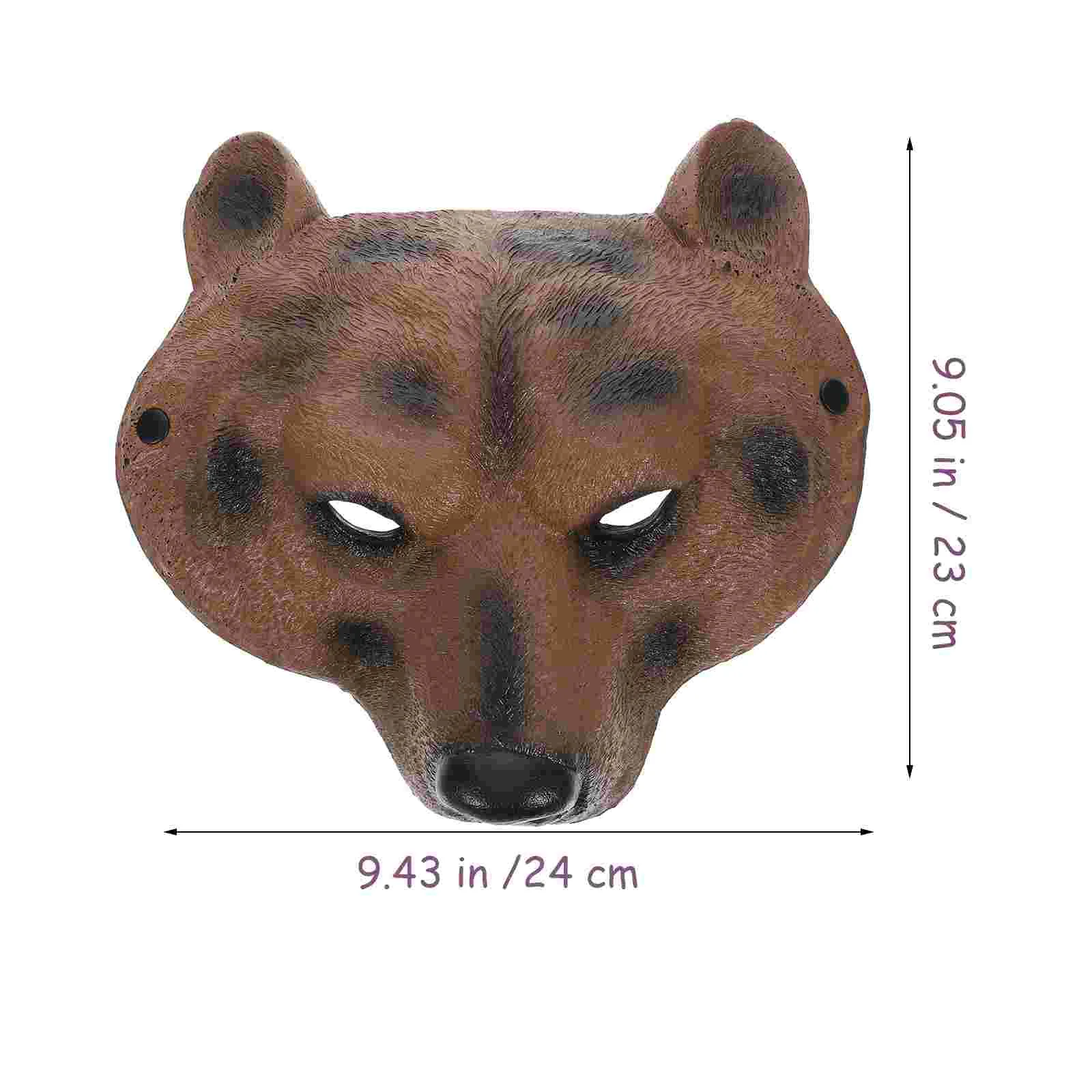 Половина лица маска медведя в виде животного маскарадные мужские вечерние