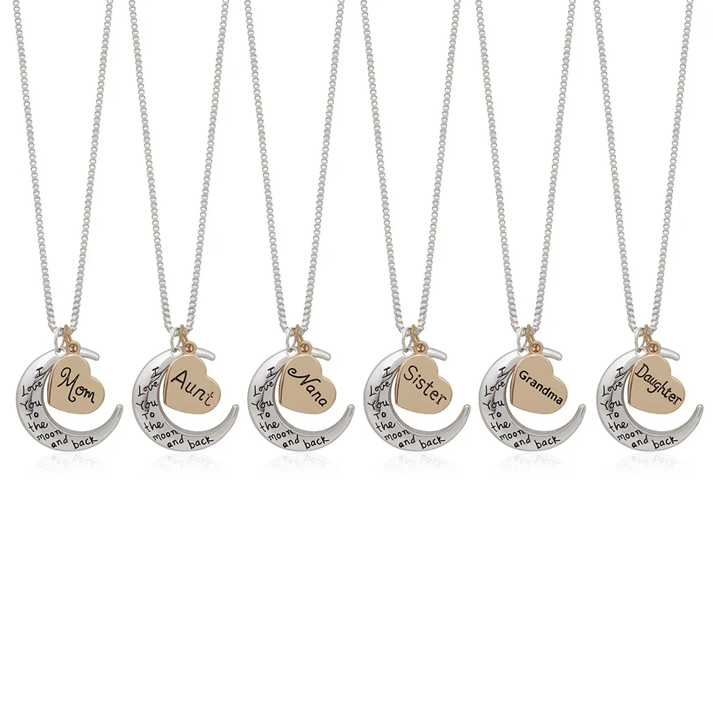 Ожерелье с подвеской Я люблю тебя маму бабушку сестру тетую дочь