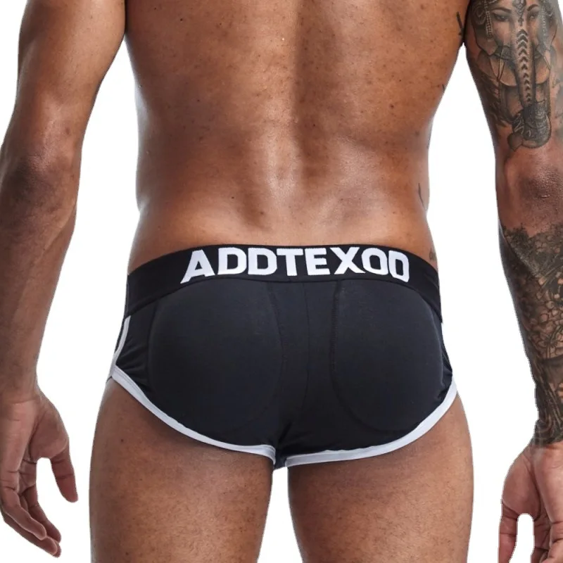 1PCS Men's Cup Panties Males Special Cup Sponge Pad Hip Show Men's Briefs Cotton Spandex Boxers Man Underwears Shorts M L XL XXL