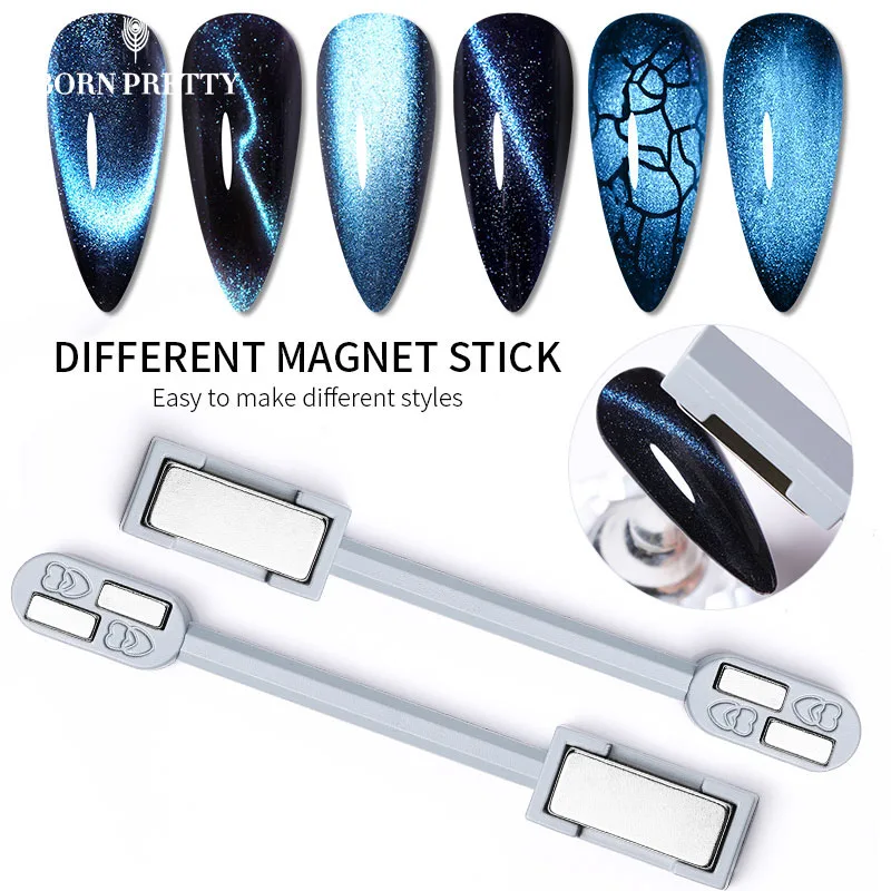 BORN PRETTY 1 Pc Strong Cat Magnetic Stick Black Handle 9D Effect Plate For Cat Magnetic Gel Nail Art Board DIY Nail Art Tool