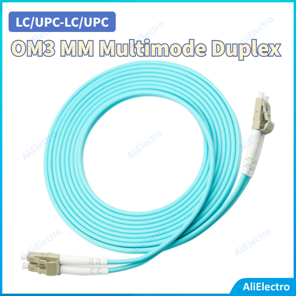

10pcs 1~10M OM3 MM LC/UPC LC to LC Fiber Optic Patch Cord Connector Multimode Duplex Fibre Jumper Fibra Optica Optical Cable
