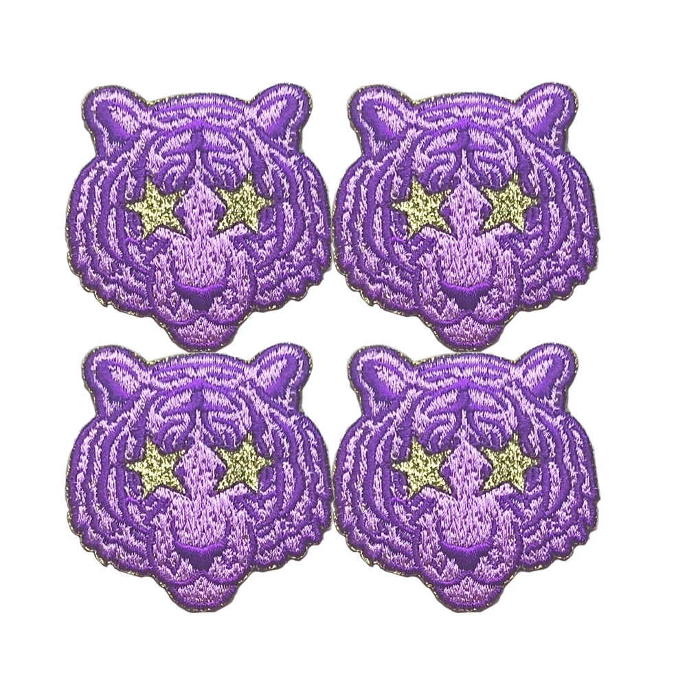 Розовые стильные вышитые эмблемы тканевые наклейки Мультяшные цветы сделай сам