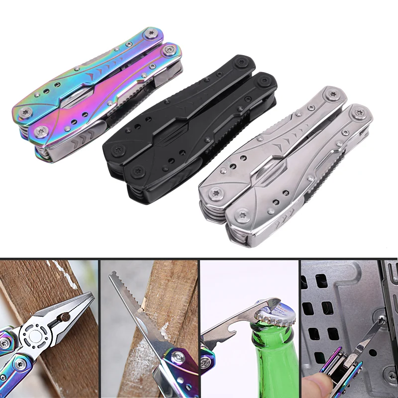 

Multifunctional Pliers Professional Hand Tools Portable Outdoor Camping Pliers Folding Knife Screwdriver Bit Set Manual Tools
