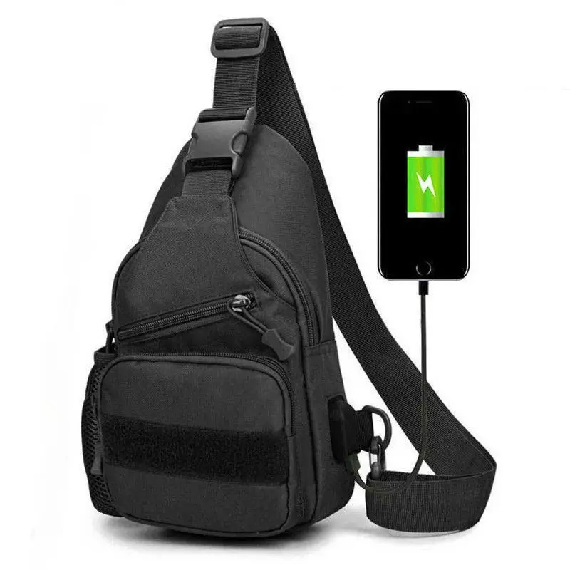 New Tactical Chest Bag Single Shoulder Bag Multi Mobile Bag Men's Women's Leisure Sports Travel Backpack Cycling Mountain Bag