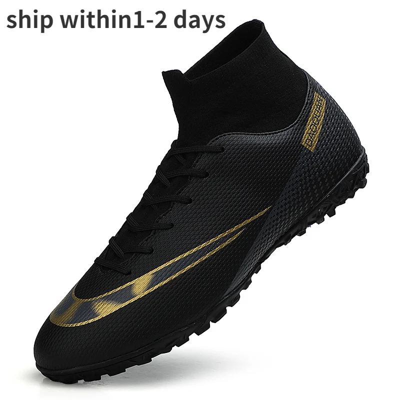 

Tamanho 32-47 Alta Tornozelo Sapatos De Futebol Ao Ar Livre Antiderrapante Ag/tf Botas De Futebol Crianças Meninos Ultraleve