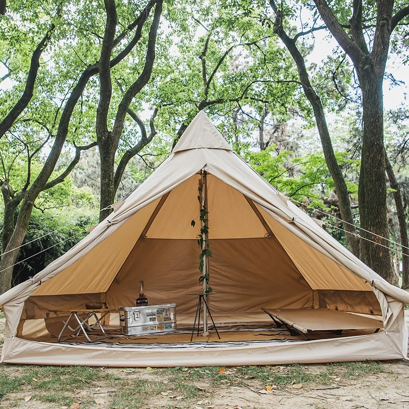 Палатка Naturehike Brighten 6 4 Outdoor Luxury glamping в виде пирамиды из хлопка