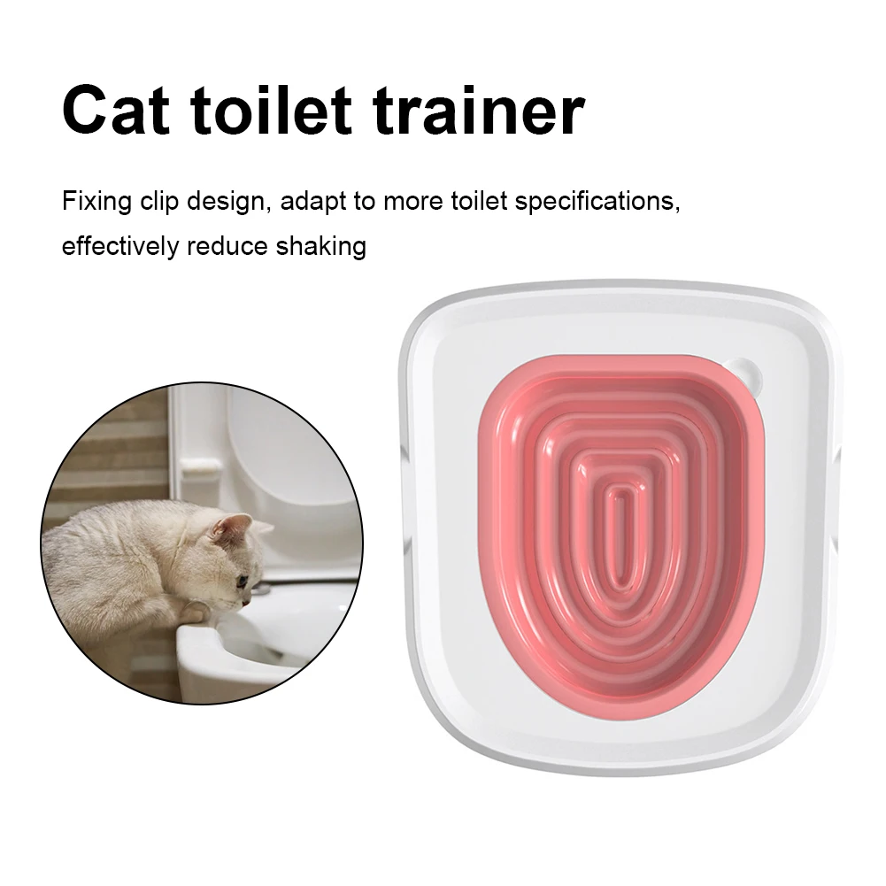 

Universal Toilet Trainer Portable Plastic Cat Toilet Training Reusable Toilet Training Seat with Clip Pet Accessories