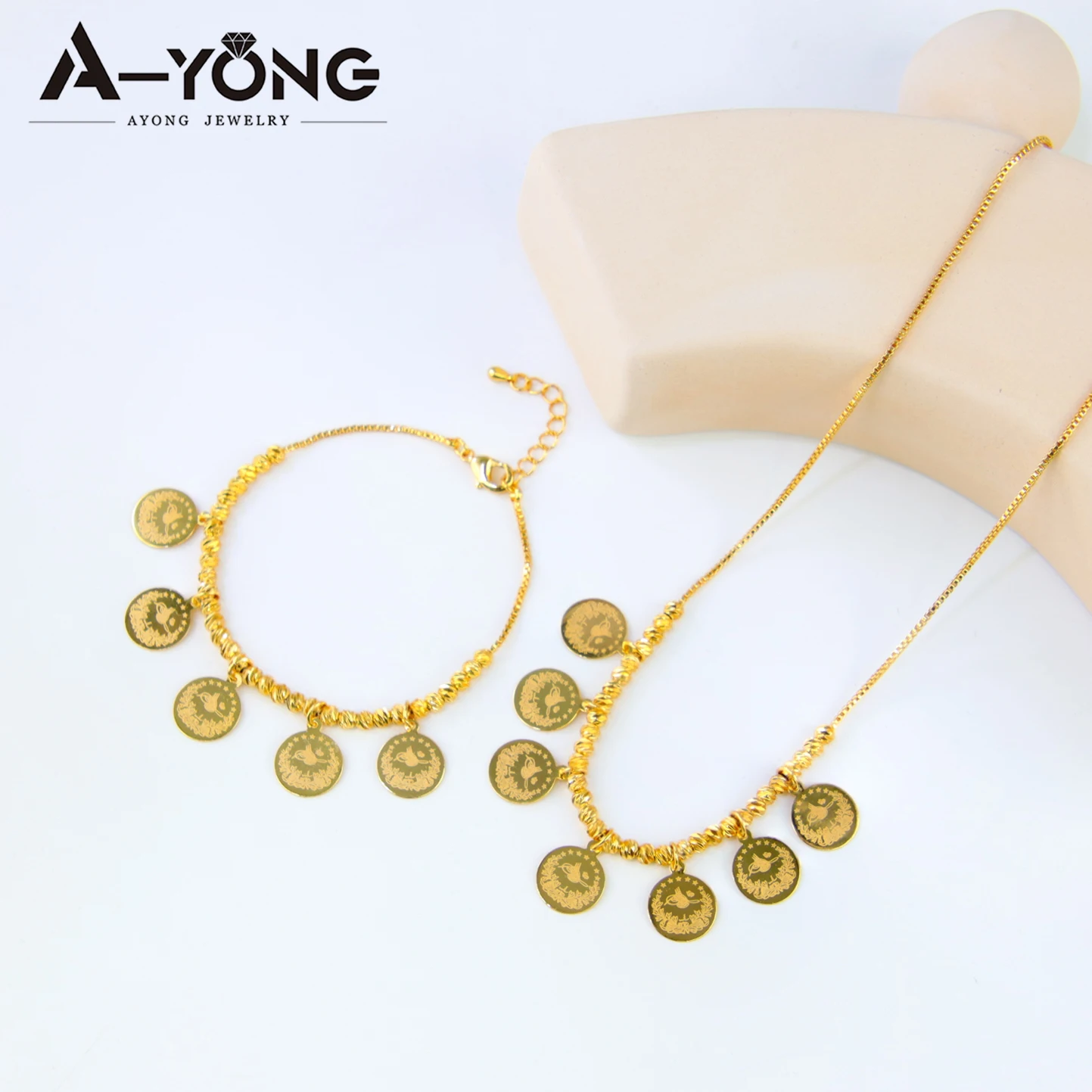 Исламский золотой комплект A-YONG AYONG JEWELRY