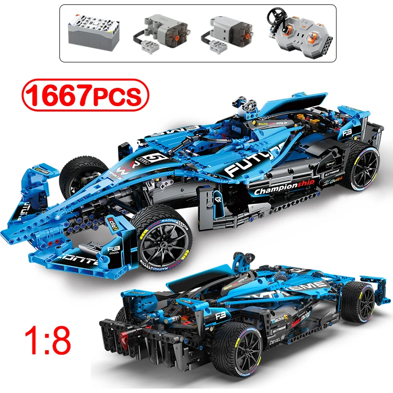 

1667pcs RC Drift Speed Racing Car Building Blocks City Remote Control Super Sports Vehicle Bricks Toys For Kids Gifts