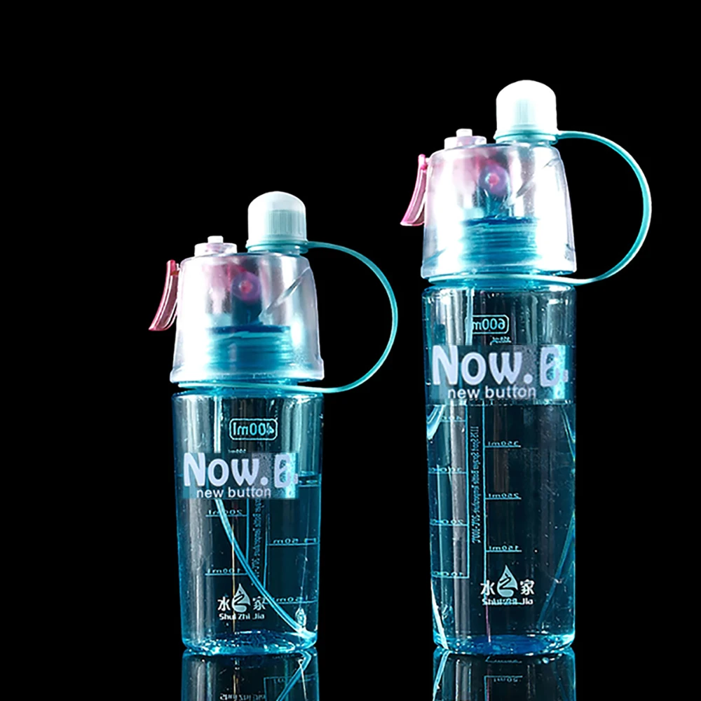 400/600 мл спортивная пластиковая бутылка для воды с распылителем, прохладная летняя спортивная бутылка для воды для велоспорта, портативная бутылка для скалолазания на открытом воздухе, велосипедный шейкер