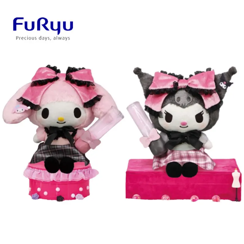 

FuRyu Sanrio Melody Kuromi Large plush doll Authentic Figures Models Anime Collectibles Toys Birthday Gifts Dolls Ornaments