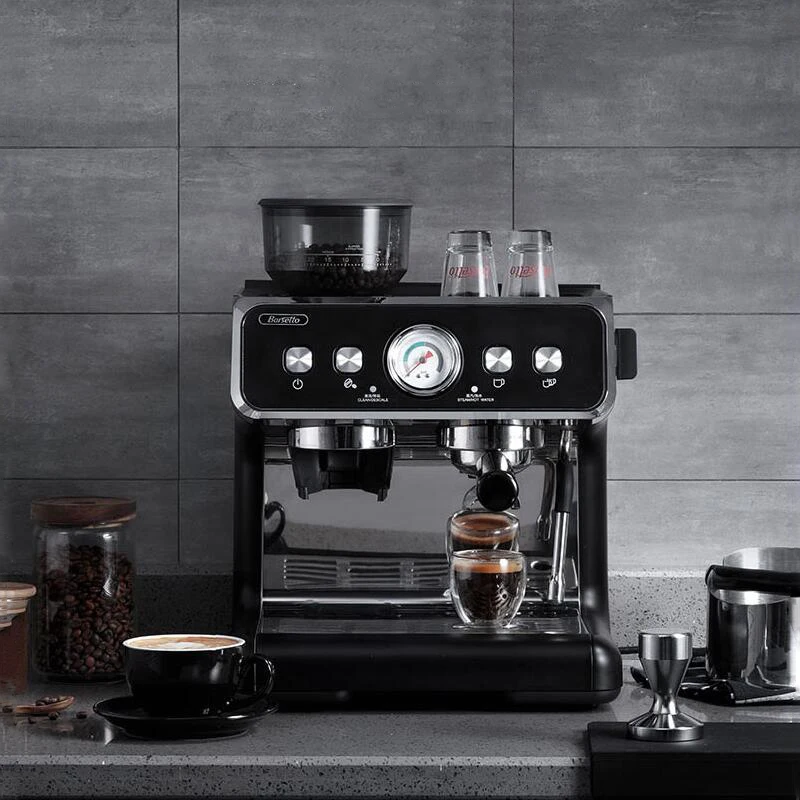 

20 Bar Electric Espresso Italian Coffee Maker Machine with Grinder Milk Frother Home Latté Cappuccino Capsule Coffee Machine