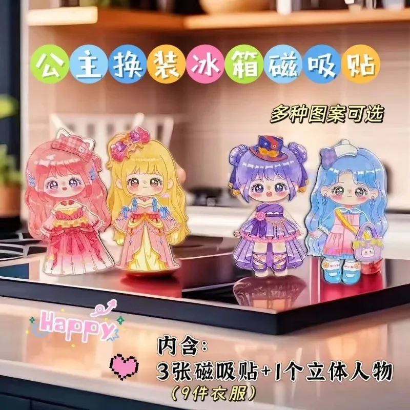 Мультяшные креативные магнитные наклейки для холодильника Sanrio милые трехмерные