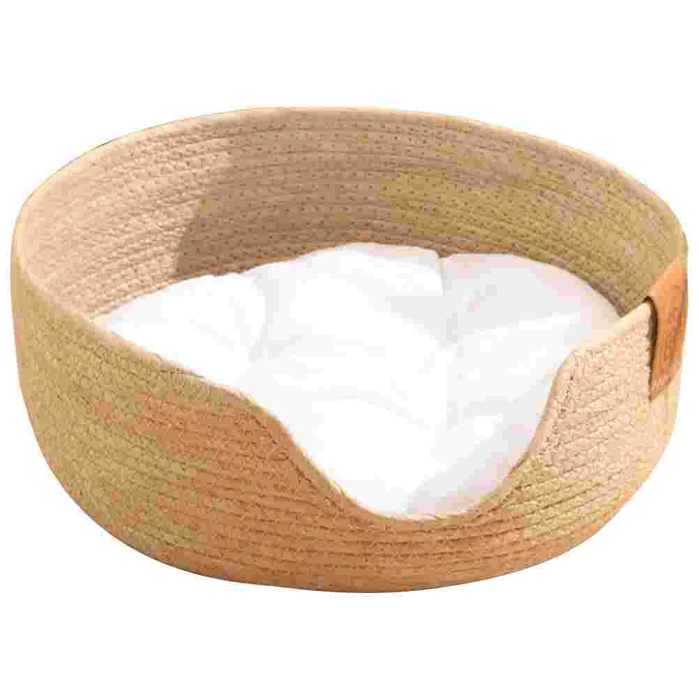 

Semi-closed Cat Nest Kitten Sleeping Bed Pet Bed Summer Nest with Cushion