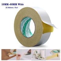 50mroll yellow oily double sided tape super strong sticky high adhesive tapes for home office school handmade diy 5 60mm wide
