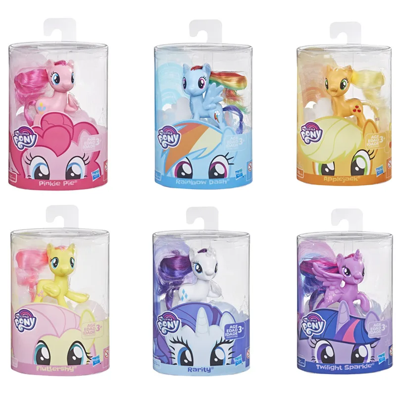 Hasbro ของแท้ My Little Pony Basic Pony Twilight Sparkle Pinkie Pie Rarity Rainbow Dash Action Figures ของเล่น