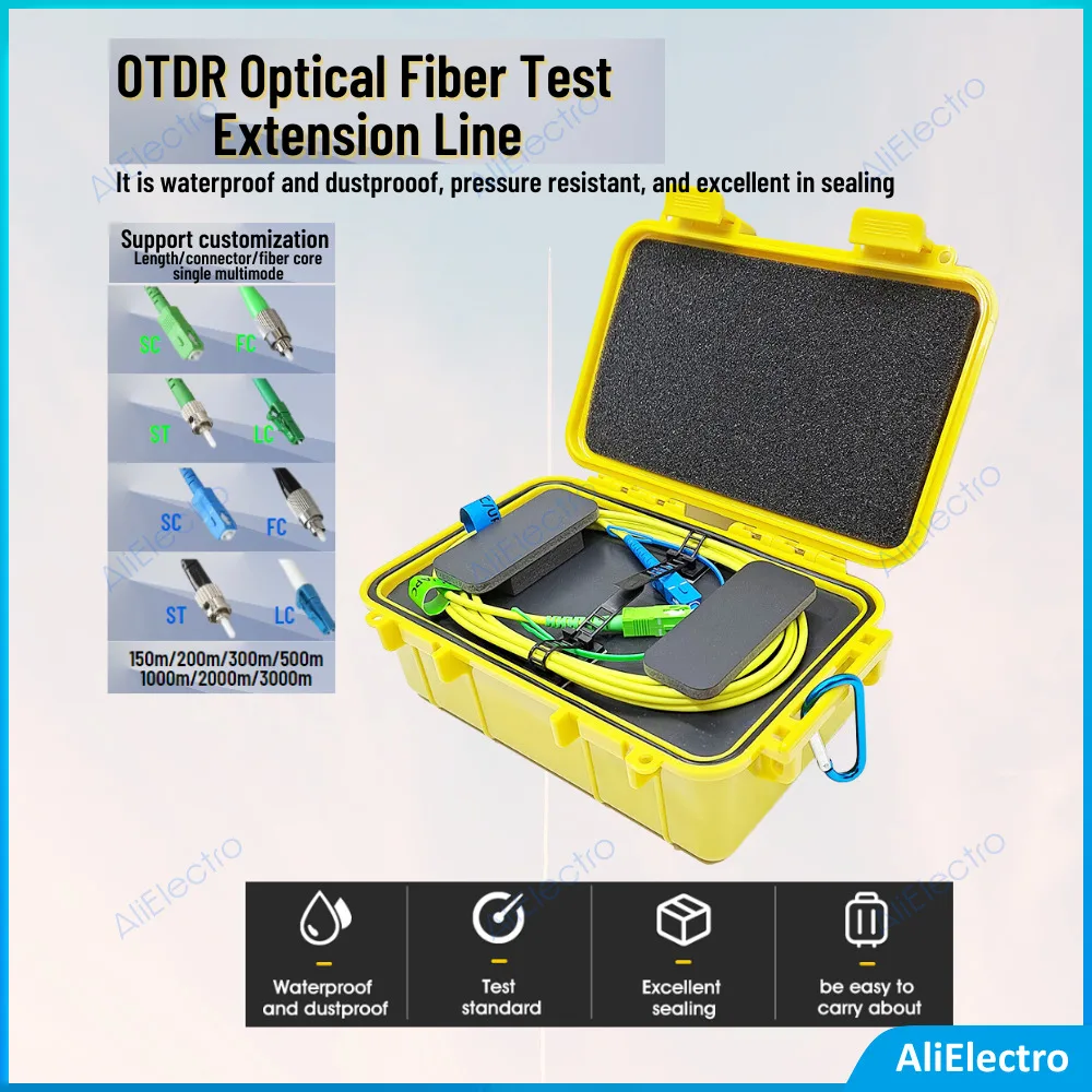 Устройство для устранения мертвой зоны OTDR LC/UPC-LC/UPC Волоконно-оптические кольца, волоконно-оптический кабель OTDR, 500 м, 1 км, 2 км, SM 1310/Нм