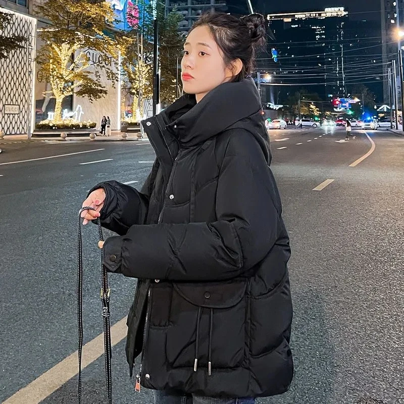 Пуховое пальто из хлопка Женская длинная теплая куртка с хлопковой подкладкой