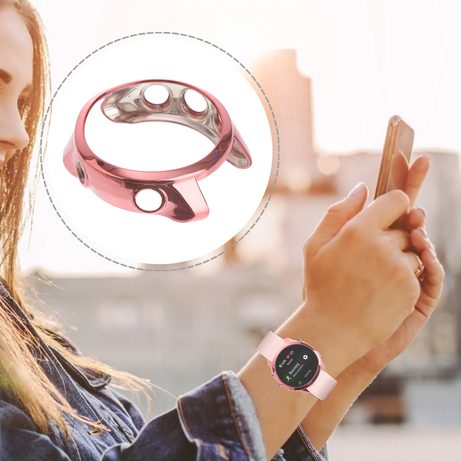 Гальванический корпус часов чехол для защитная рамка совместимая с музыкальными