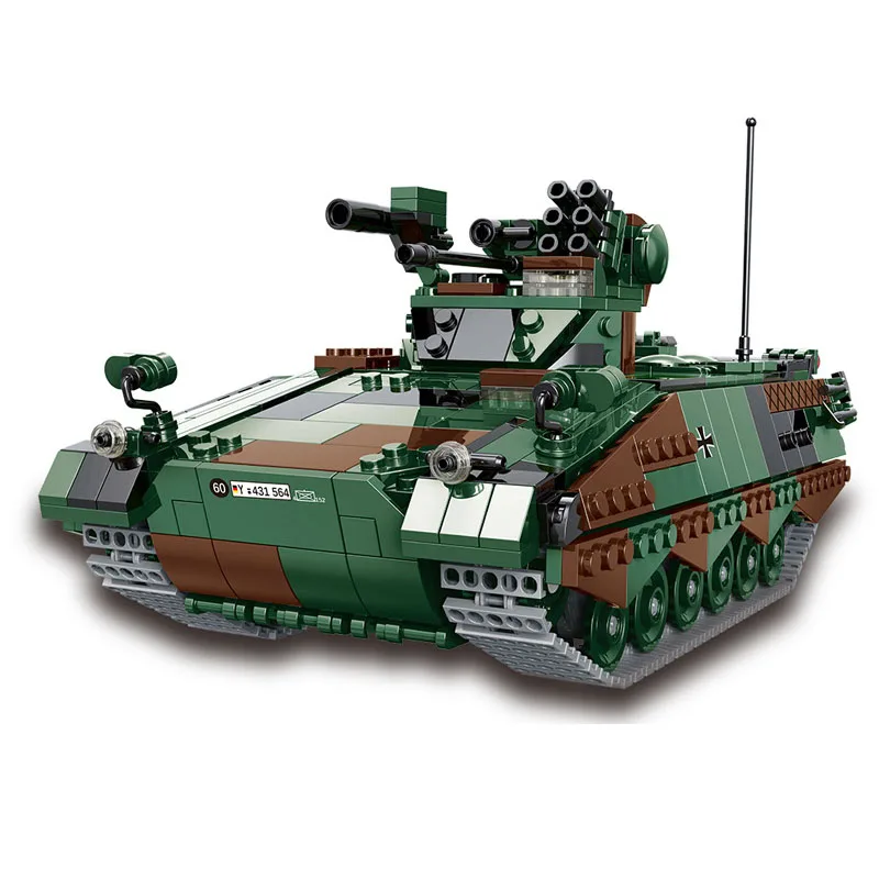 

XIBNGBAO 06051 Germany WW2 Infantry Tank Collaboration Model Military Armored Car Series DIY Toys Building Blocks Gift For Boys