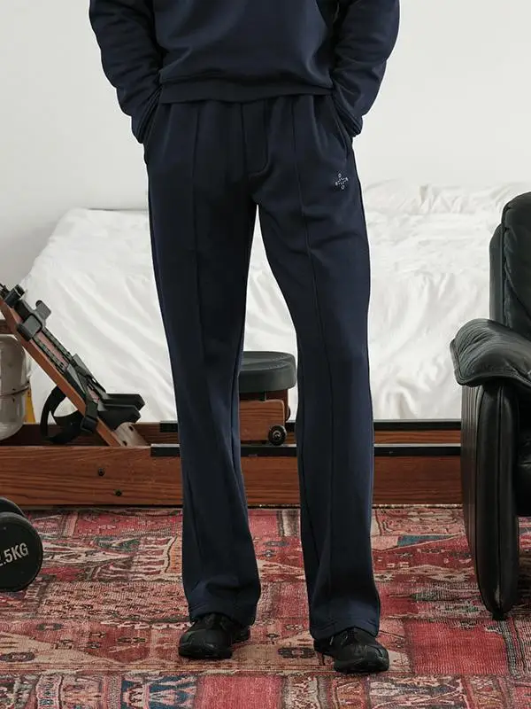 Мужские базовые утепленные повседневные брюки на флисовой подкладке свободные