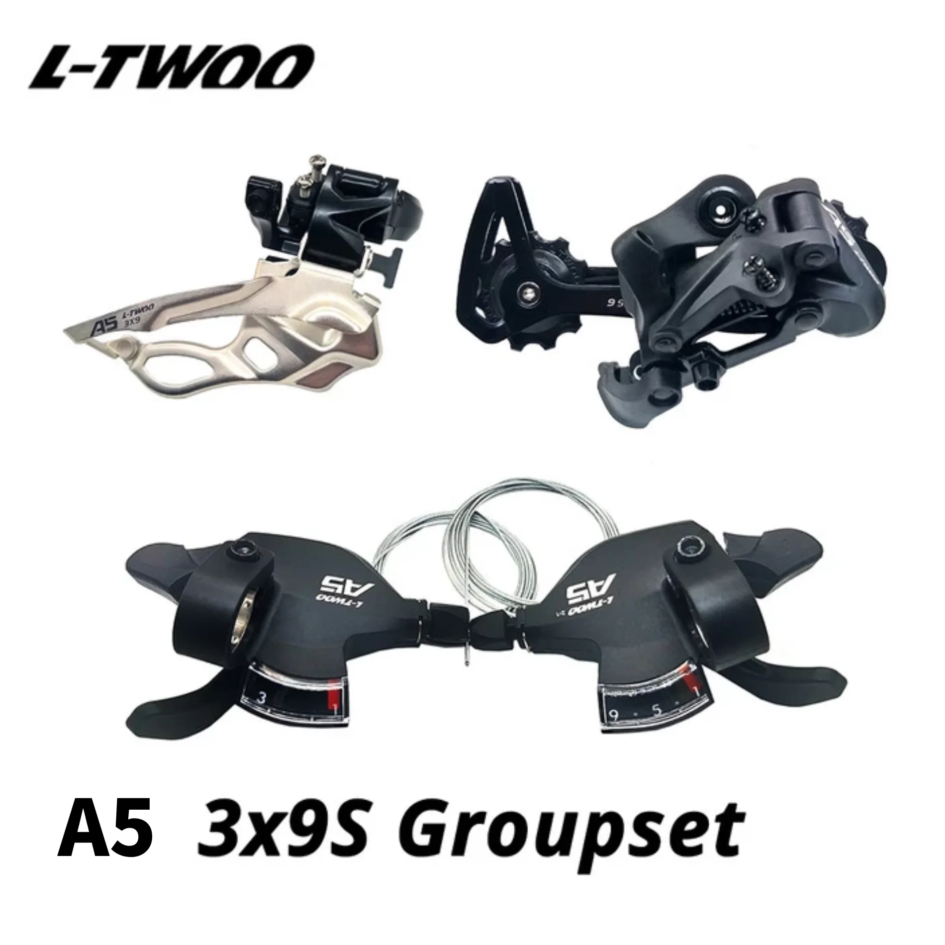 

LTWOO Groupset A5 3x9 9 Speed Groupset Trigger Shifter Lever Rear Derailleur MTB Bike Cassette 40T X9X7 Spare Parts