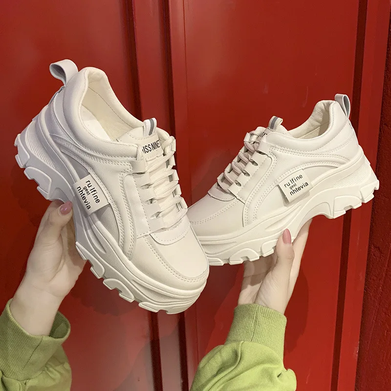 Women High Low Lace-Up Fur Sneaker Winter Women Casual Sports Shoes Plus Velvet Thick-Soled Outdoor Warm  Zapatos Mujer