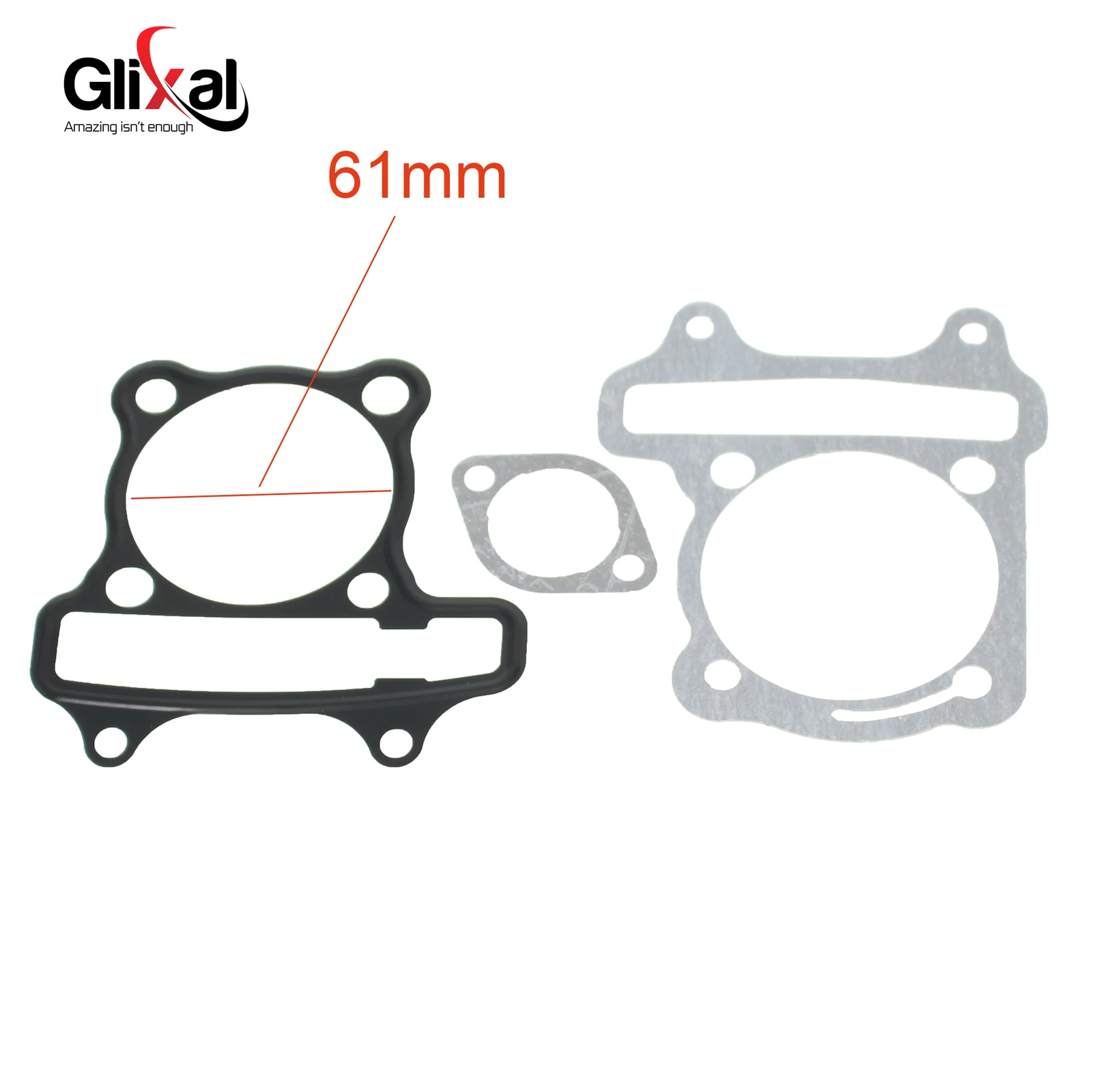 

Glixal GY6 125cc 150cc 155cc 170cc 180cc головка цилиндра и базовый комплект прокладок для 152QMI 157QMJ 4-тактный скутер мопед ATV ДВИГАТЕЛЬ