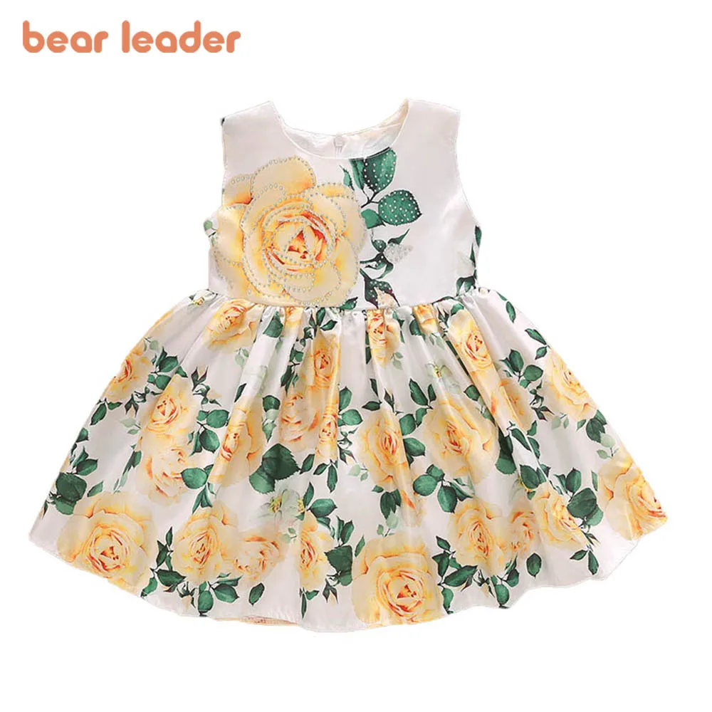 

Bear Leader Girl Dresses 2022 Summer New Children's Tutu Dress Baby Girl Floral Princess Dress Kids Outfits for 3-7Y Vestidoes