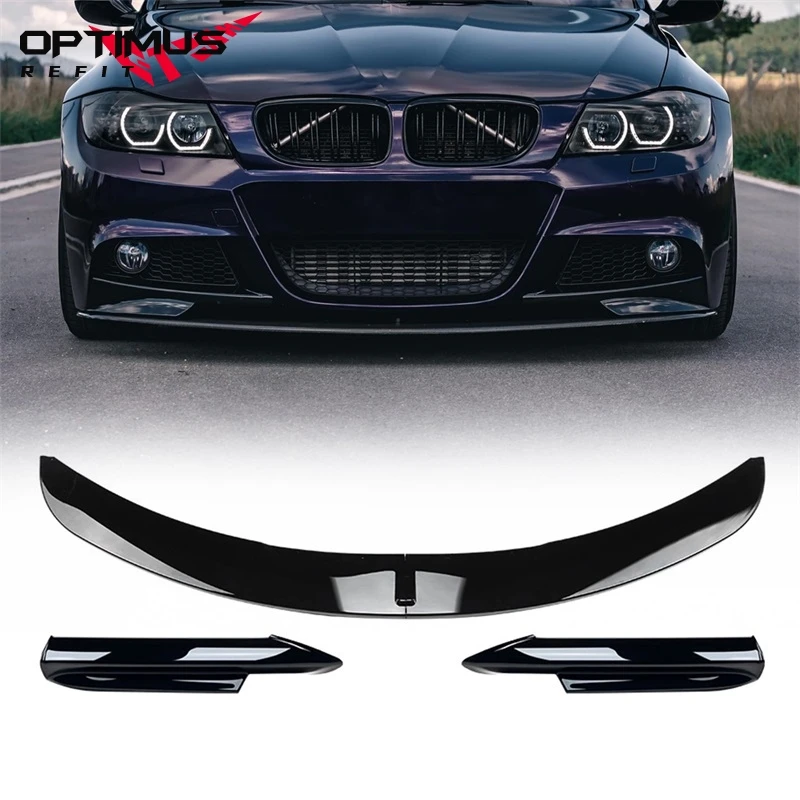 

For BMW 3 Series E90/E91 320i 325i 2009 2010 2011 2012 3pcs Car Front Bumper Lip Tuning Diffuser Body Kit Spoiler