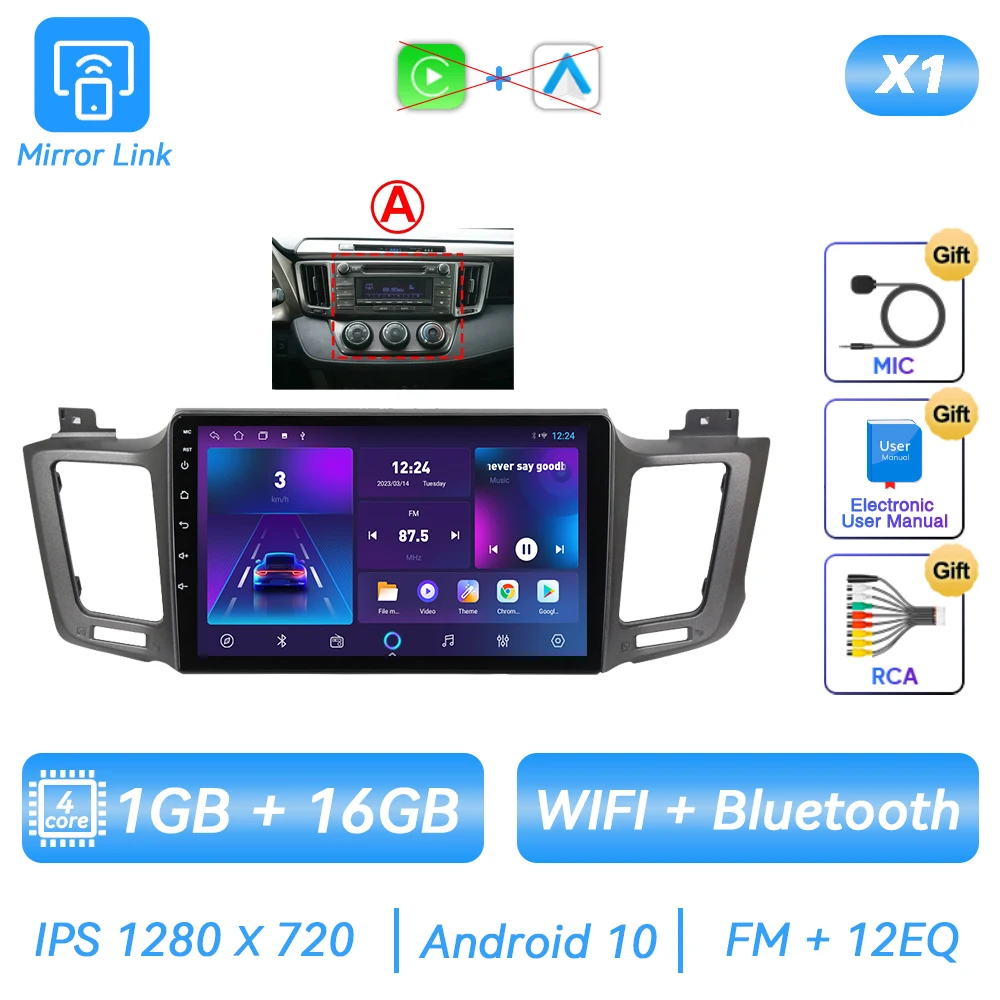 

Автомагнитола для Toyota RAV4 Rav 4 XA40 2012 2013 2014 2015 2016 2017 2018 Android мультимедийный видеоплеер навигация GPS Carplay сенсорный экран авто стерео