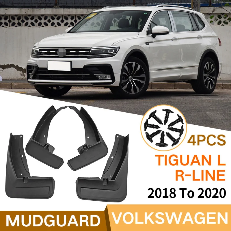 

For VW Volkswagen Tiguan LR Line 2018 To 2020 Car Mudflaps Mud Flaps Splash Guards Mudguards Front Rear Fender Protector