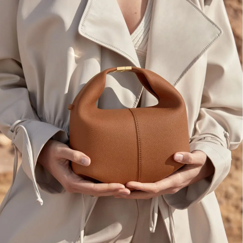 

French Style Luxury Leather Women's Cloud Bag Women's Handbag Fashion Handbag Dumpling Cowhide Shoulder Bag Poleme NUMBER ELEVEN