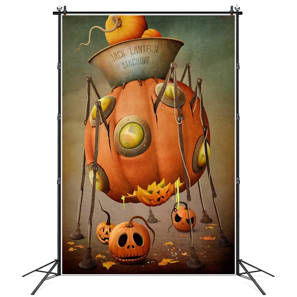 

Тыква фонарь машина хэллоуин фотография фон под заказ Фотофон фото студия фоны реквизит