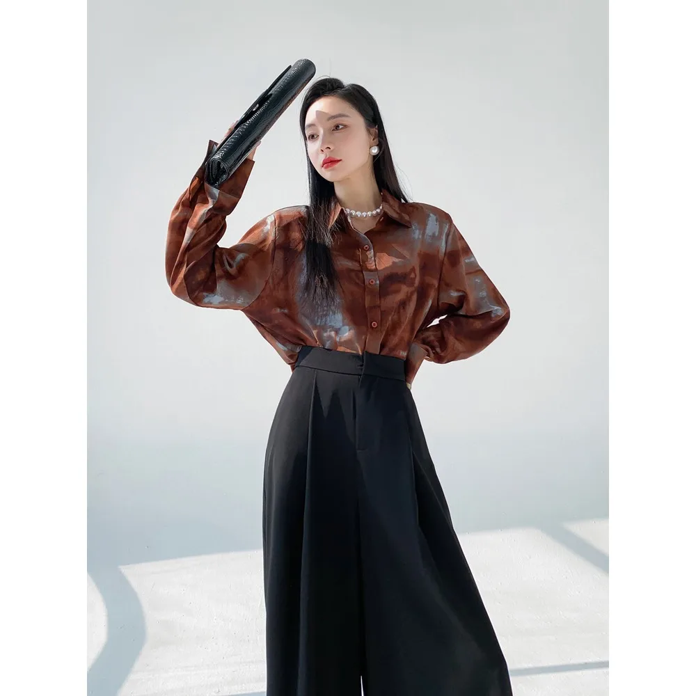 TWOTWINSTYLE хитовые цвета свободные блузки для женщин свободная повседневная рубашка