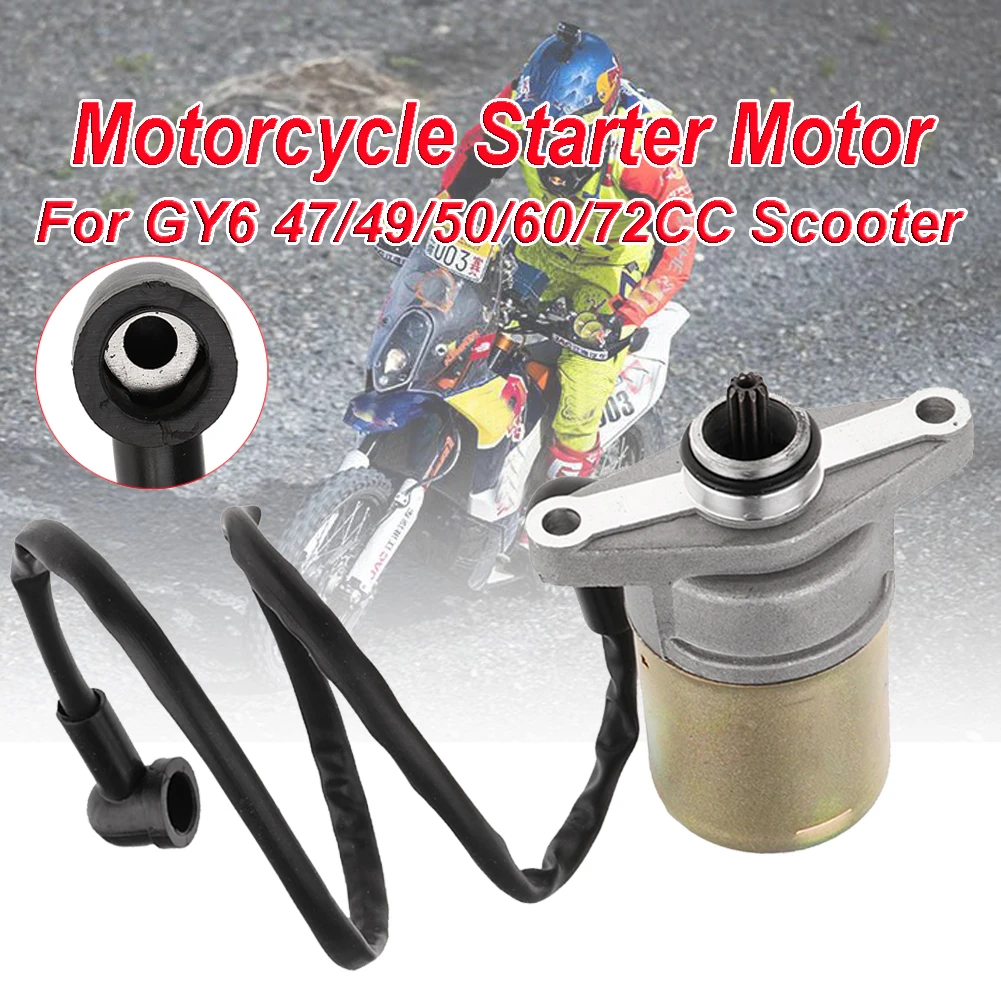 

1PCS Motorcycle Starter Motor Start Motor For GY6 47/49/50/60/72CC Scooter Moped ATV Quad 139QMB GY6 Go Cart ATV Accessories