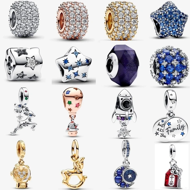 Аутентичные стерлингового серебра 925 пробы волшебный олень-качалка-единорог