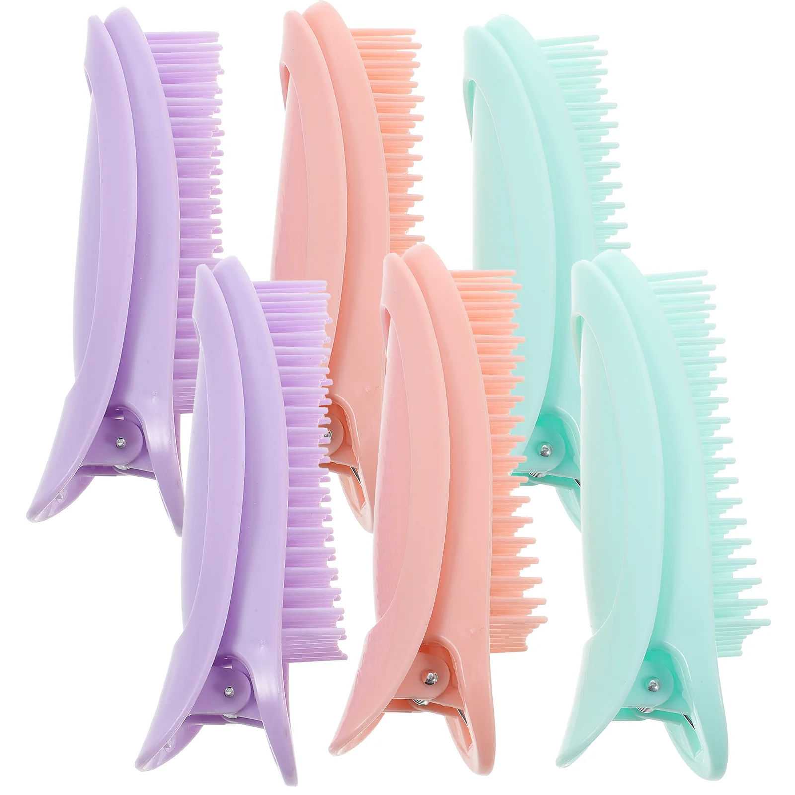 

6 Pcs Roller Clips Wave Hair Curler Root Lift Tool Fluffy Clamps Rollers Self Grip Bangs Volumizing Curly